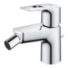 GROHE - BauLoop bateria bidetowa stojąca 1-uchwytowa 1-otworowa 1/2″, zasięg wylewki: 117 mm wysokość 127 mm chrom Longlife głowica ceramiczna 28 mm, StarLight chrom, EcoJoy perlator  